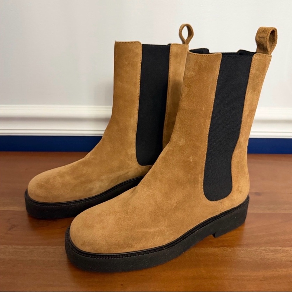 New Staud Palamino Suede Chelsea Boots Size 37 New without box (equals a US 6.5)